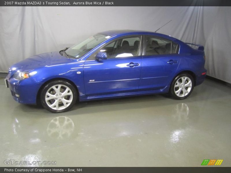 Aurora Blue Mica / Black 2007 Mazda MAZDA3 s Touring Sedan