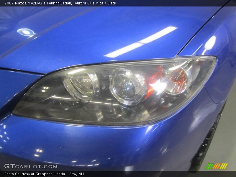 Aurora Blue Mica / Black 2007 Mazda MAZDA3 s Touring Sedan