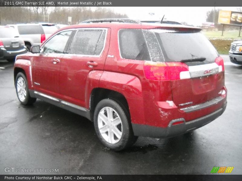 Merlot Jewel Metallic / Jet Black 2011 GMC Terrain SLE AWD