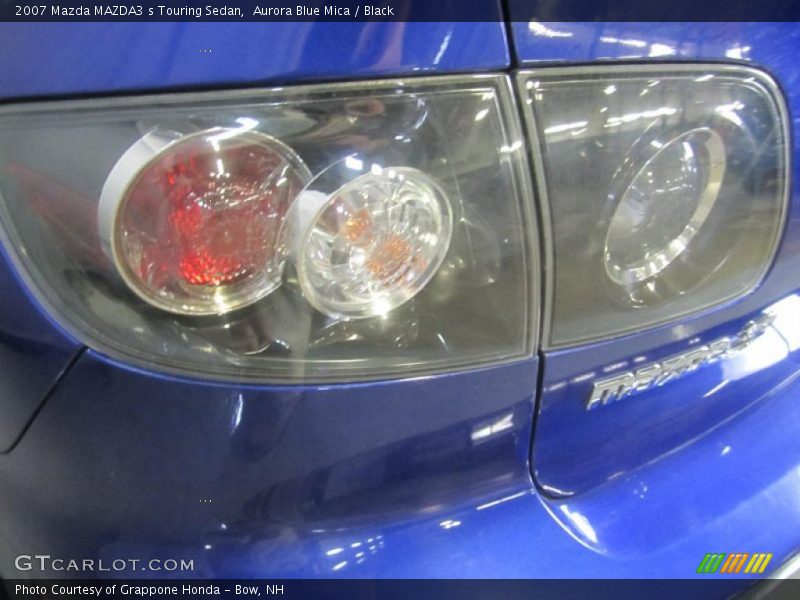 Aurora Blue Mica / Black 2007 Mazda MAZDA3 s Touring Sedan