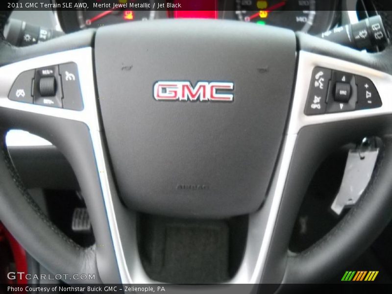 Merlot Jewel Metallic / Jet Black 2011 GMC Terrain SLE AWD