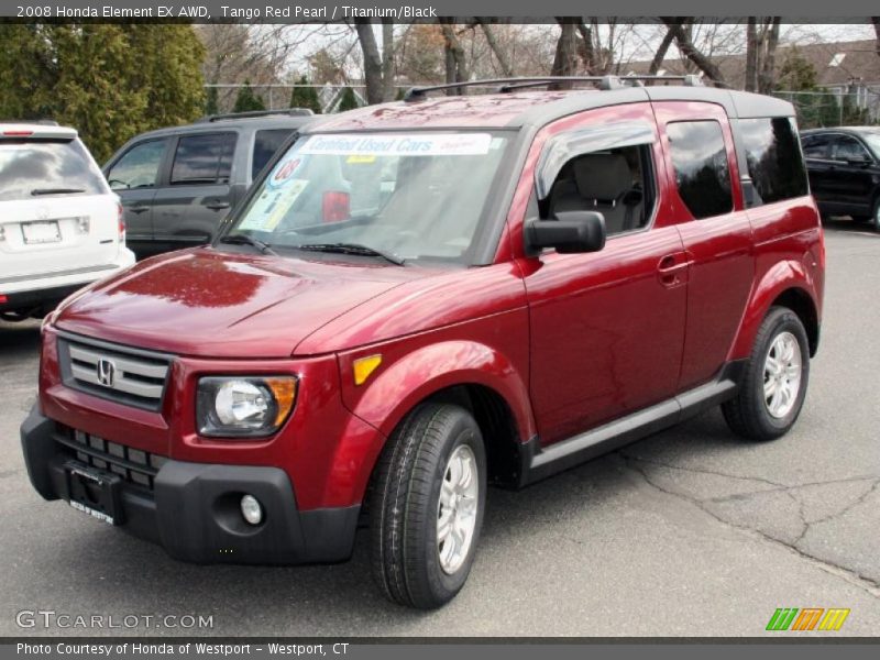 Tango Red Pearl / Titanium/Black 2008 Honda Element EX AWD