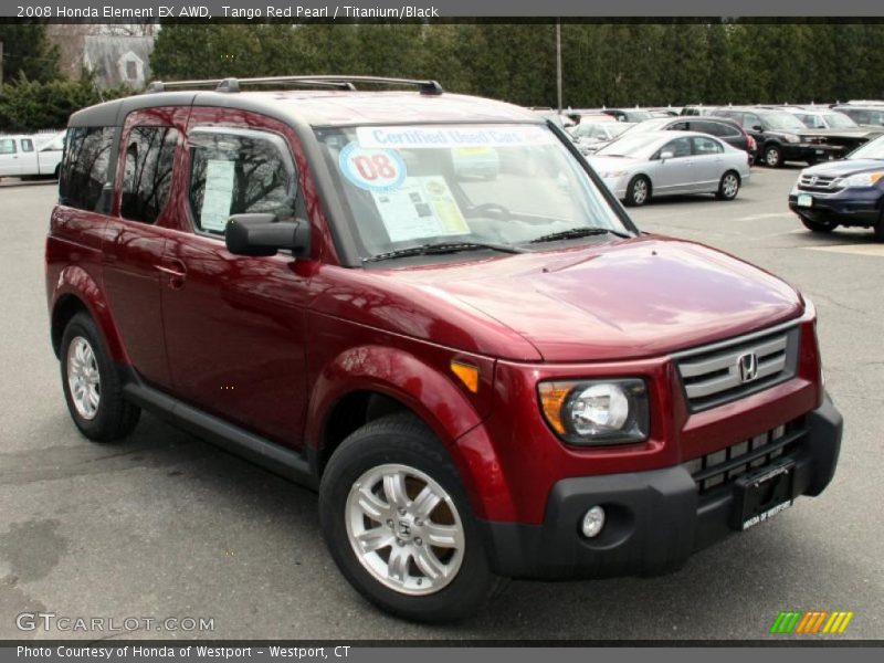 Tango Red Pearl / Titanium/Black 2008 Honda Element EX AWD