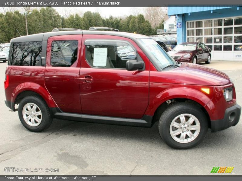Tango Red Pearl / Titanium/Black 2008 Honda Element EX AWD