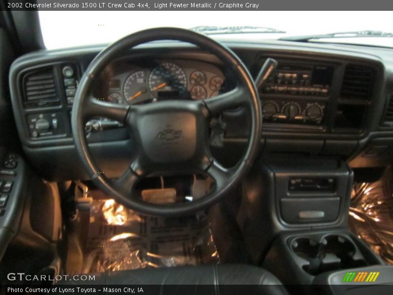 Light Pewter Metallic / Graphite Gray 2002 Chevrolet Silverado 1500 LT Crew Cab 4x4