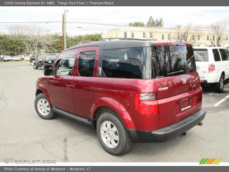 Tango Red Pearl / Titanium/Black 2008 Honda Element EX AWD