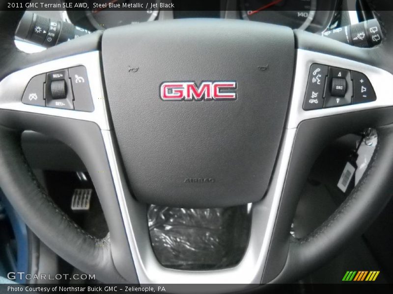 Steel Blue Metallic / Jet Black 2011 GMC Terrain SLE AWD
