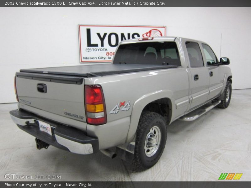 Light Pewter Metallic / Graphite Gray 2002 Chevrolet Silverado 1500 LT Crew Cab 4x4