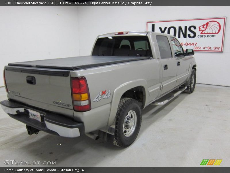 Light Pewter Metallic / Graphite Gray 2002 Chevrolet Silverado 1500 LT Crew Cab 4x4