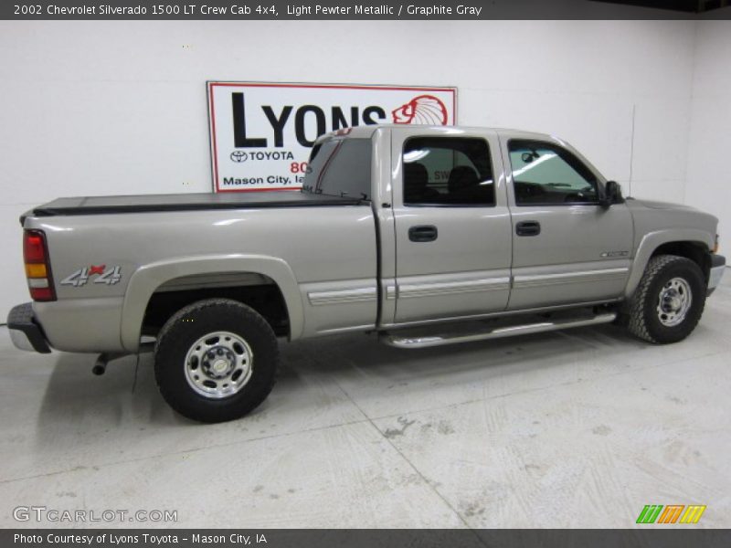 Light Pewter Metallic / Graphite Gray 2002 Chevrolet Silverado 1500 LT Crew Cab 4x4