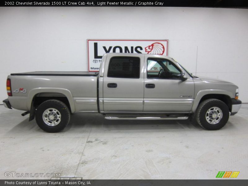 Light Pewter Metallic / Graphite Gray 2002 Chevrolet Silverado 1500 LT Crew Cab 4x4