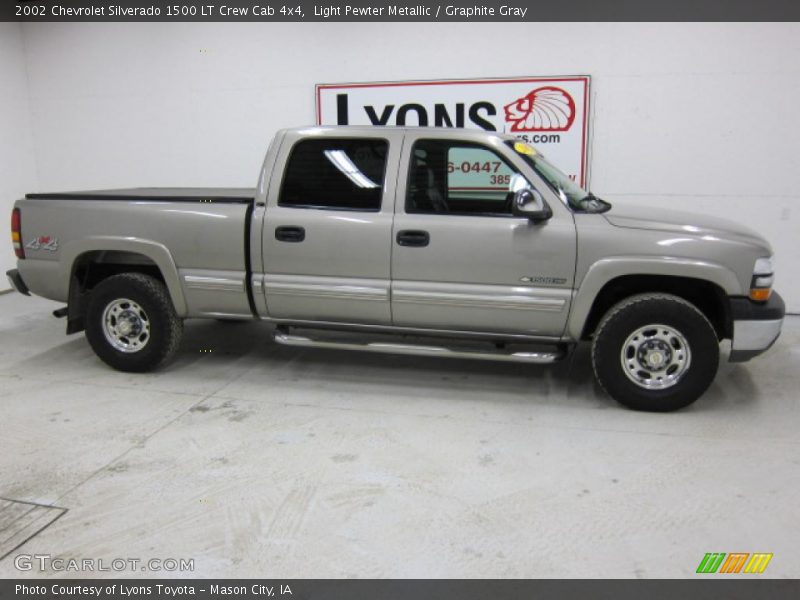 Light Pewter Metallic / Graphite Gray 2002 Chevrolet Silverado 1500 LT Crew Cab 4x4