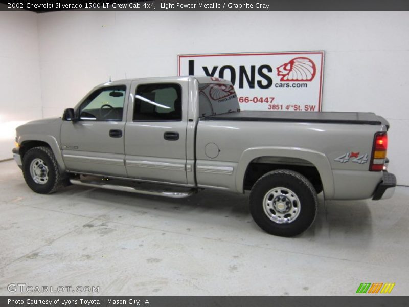 Light Pewter Metallic / Graphite Gray 2002 Chevrolet Silverado 1500 LT Crew Cab 4x4