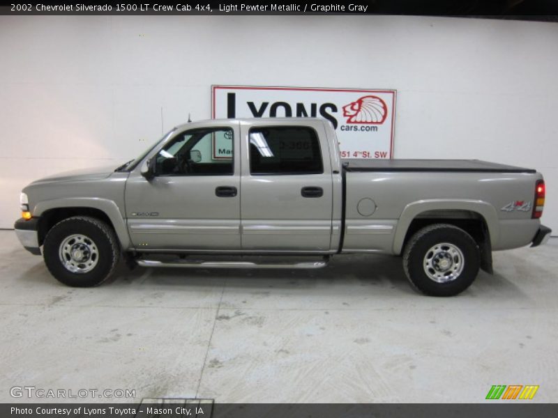 Light Pewter Metallic / Graphite Gray 2002 Chevrolet Silverado 1500 LT Crew Cab 4x4