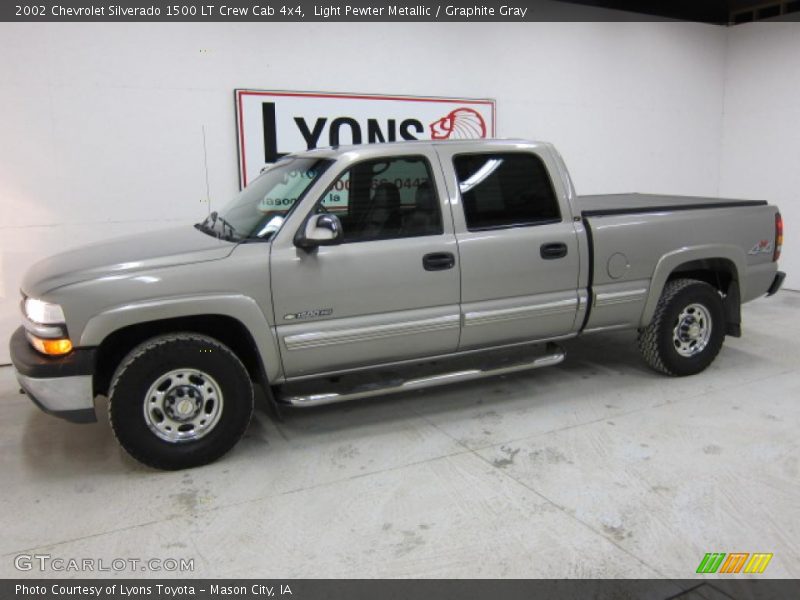 Light Pewter Metallic / Graphite Gray 2002 Chevrolet Silverado 1500 LT Crew Cab 4x4