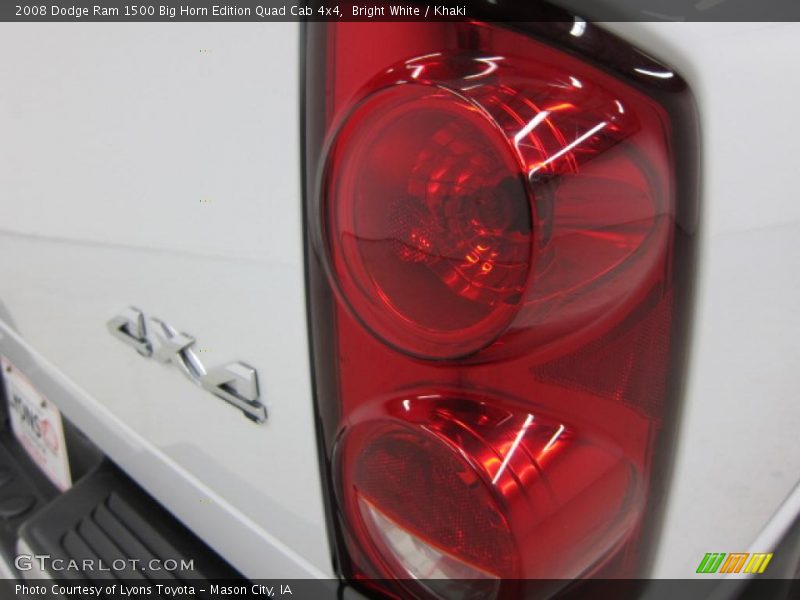 Bright White / Khaki 2008 Dodge Ram 1500 Big Horn Edition Quad Cab 4x4