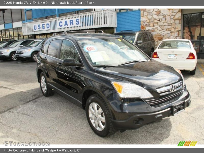 Nighthawk Black Pearl / Black 2008 Honda CR-V EX-L 4WD
