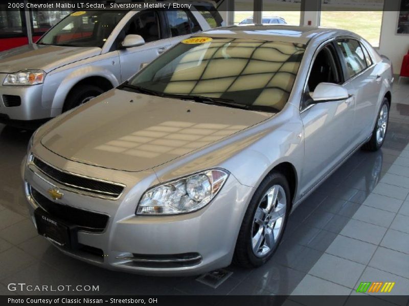 Silverstone Metallic / Ebony 2008 Chevrolet Malibu LT Sedan