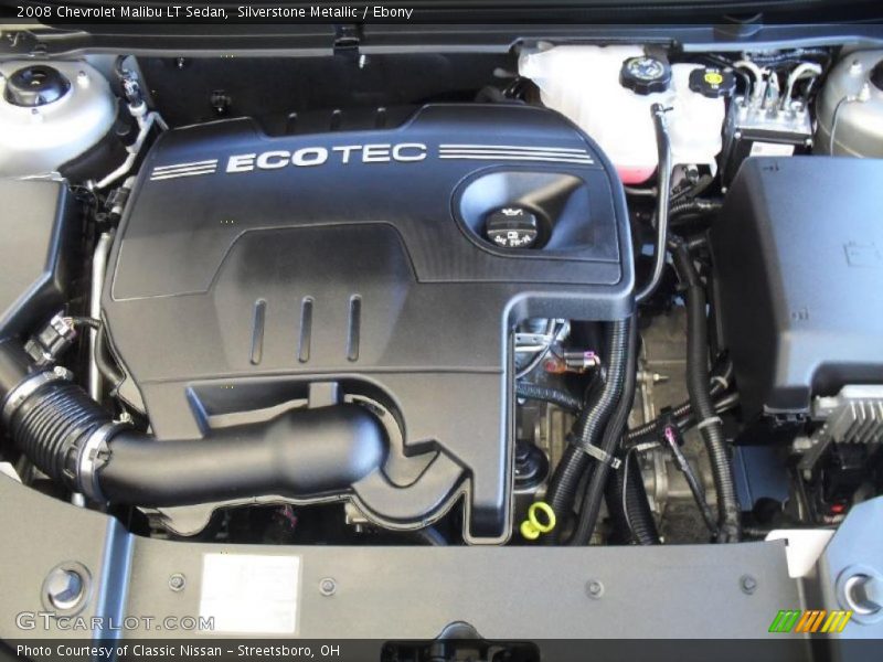 Silverstone Metallic / Ebony 2008 Chevrolet Malibu LT Sedan