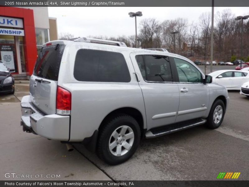 Silver Lightning / Graphite/Titanium 2005 Nissan Armada LE 4x4