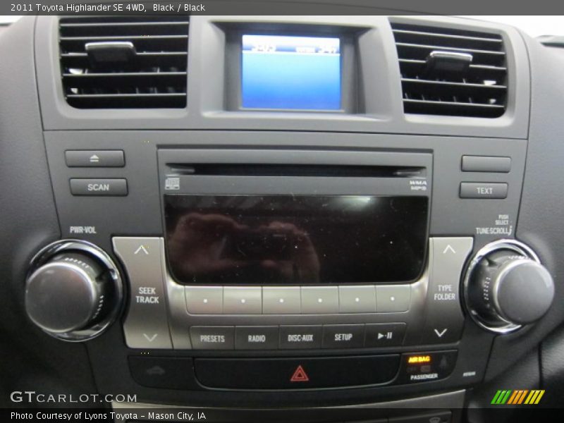 Black / Black 2011 Toyota Highlander SE 4WD
