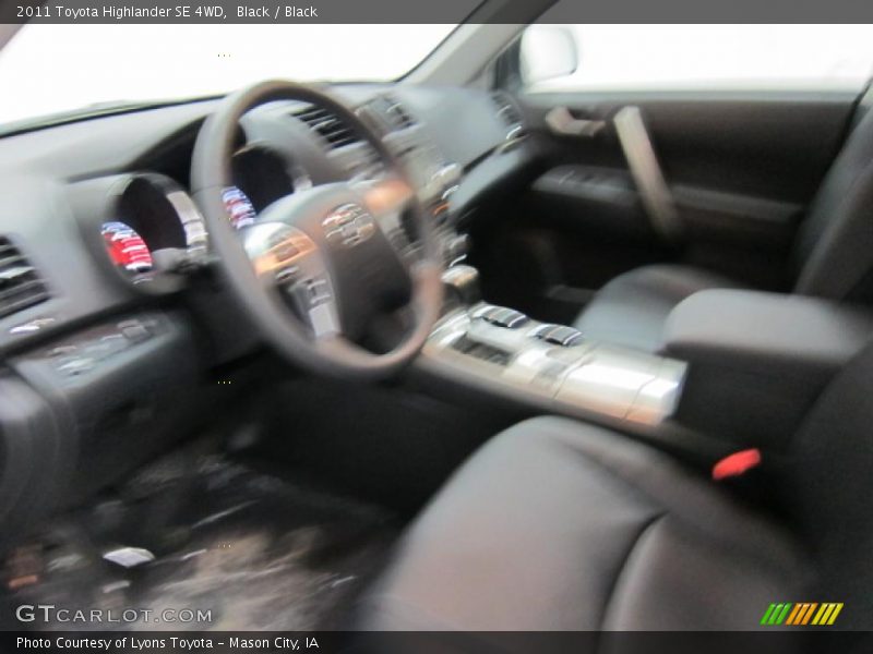 Black / Black 2011 Toyota Highlander SE 4WD