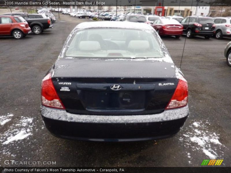 Moonlit Dark Blue / Beige 2006 Hyundai Elantra GLS Sedan