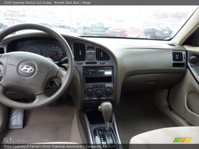 Moonlit Dark Blue / Beige 2006 Hyundai Elantra GLS Sedan
