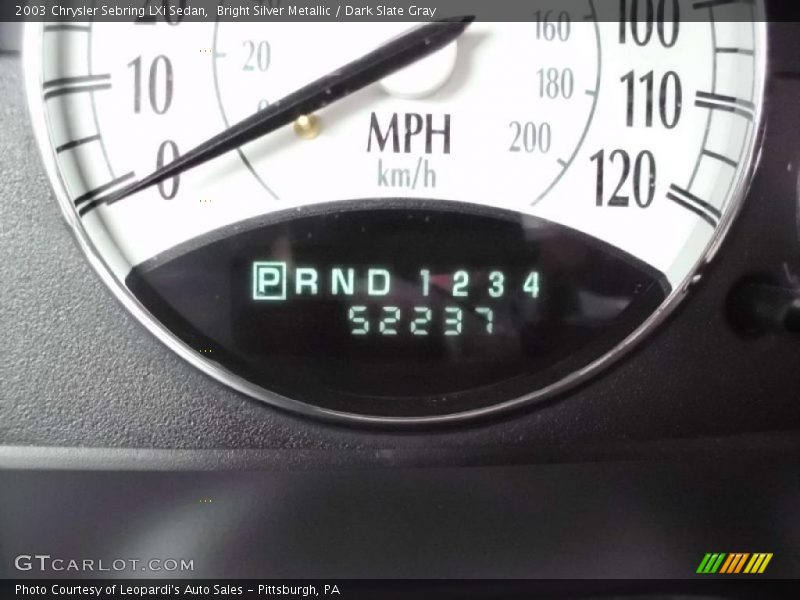Bright Silver Metallic / Dark Slate Gray 2003 Chrysler Sebring LXi Sedan