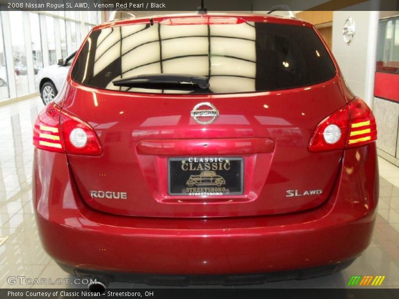 Venom Red Pearl / Black 2008 Nissan Rogue SL AWD