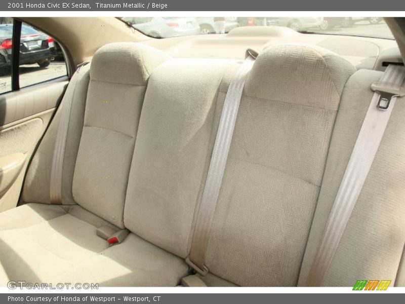 Titanium Metallic / Beige 2001 Honda Civic EX Sedan