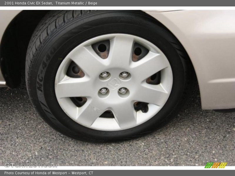 Titanium Metallic / Beige 2001 Honda Civic EX Sedan