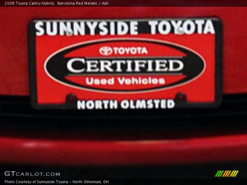 Barcelona Red Metallic / Ash 2008 Toyota Camry Hybrid
