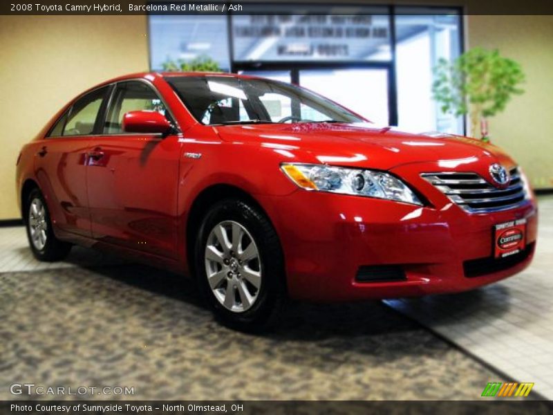 Barcelona Red Metallic / Ash 2008 Toyota Camry Hybrid