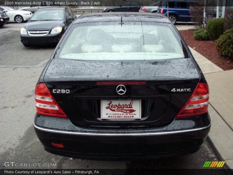 Black / Ash 2006 Mercedes-Benz C 280 4Matic Luxury