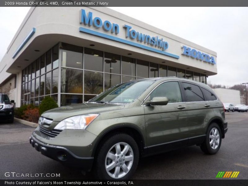 Green Tea Metallic / Ivory 2009 Honda CR-V EX-L 4WD