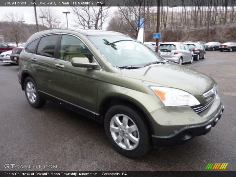 Green Tea Metallic / Ivory 2009 Honda CR-V EX-L 4WD