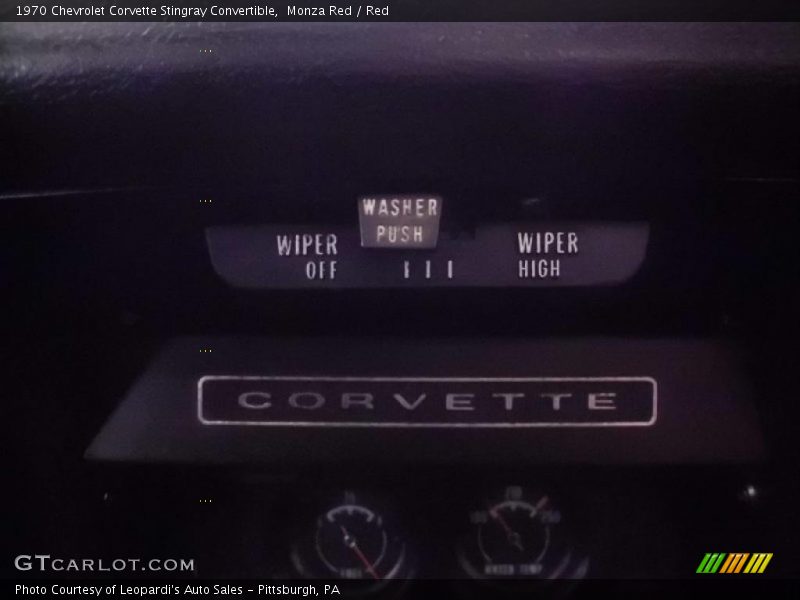 Controls of 1970 Corvette Stingray Convertible