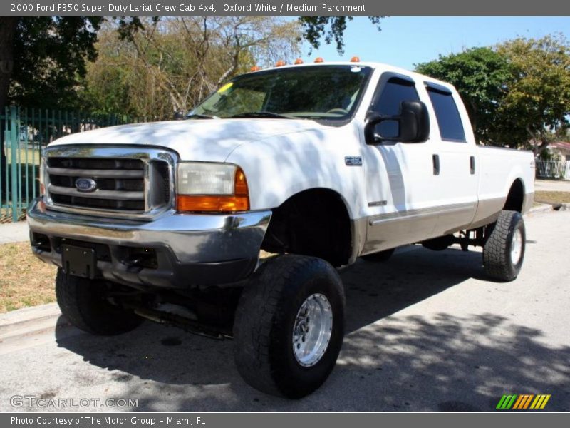 Oxford White / Medium Parchment 2000 Ford F350 Super Duty Lariat Crew Cab 4x4
