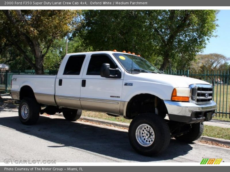 Oxford White / Medium Parchment 2000 Ford F350 Super Duty Lariat Crew Cab 4x4