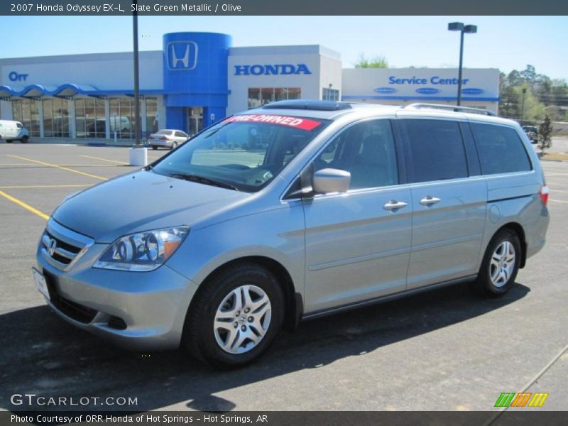 Slate Green Metallic / Olive 2007 Honda Odyssey EX-L