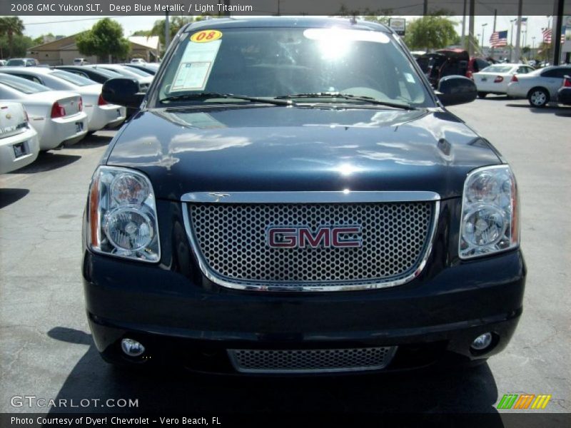 Deep Blue Metallic / Light Titanium 2008 GMC Yukon SLT