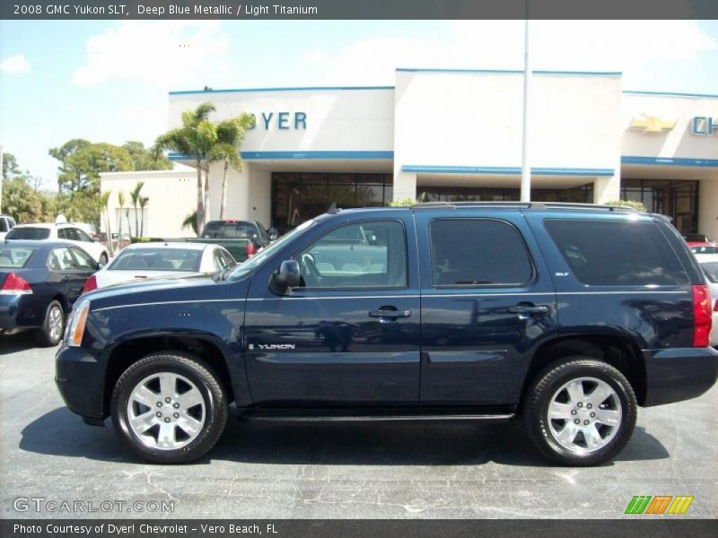 Deep Blue Metallic / Light Titanium 2008 GMC Yukon SLT