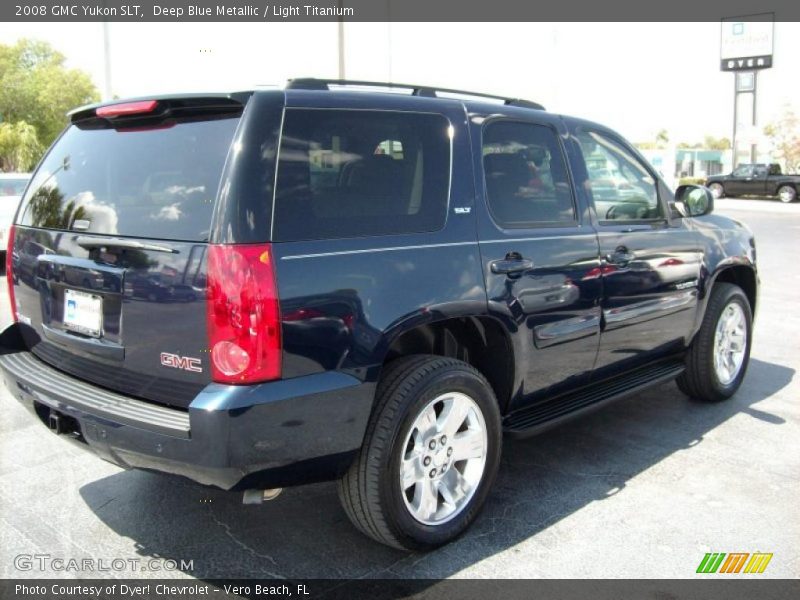 Deep Blue Metallic / Light Titanium 2008 GMC Yukon SLT