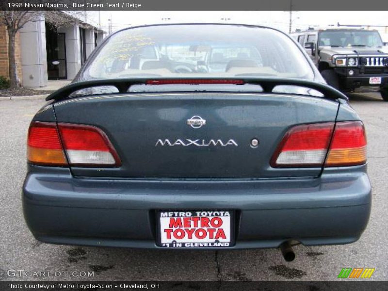 Blue Green Pearl / Beige 1998 Nissan Maxima