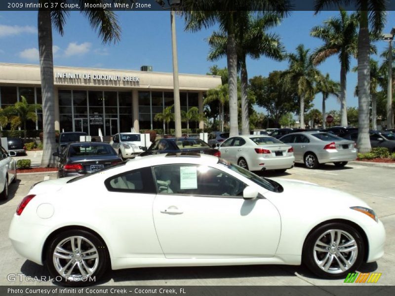 Moonlight White / Stone 2009 Infiniti G 37 Coupe