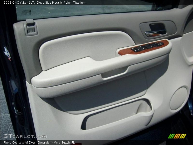 Deep Blue Metallic / Light Titanium 2008 GMC Yukon SLT