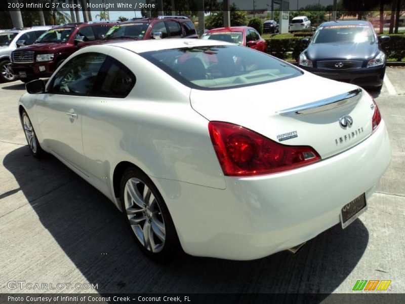 Moonlight White / Stone 2009 Infiniti G 37 Coupe