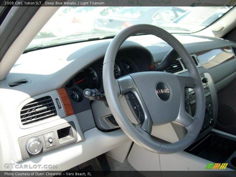 Deep Blue Metallic / Light Titanium 2008 GMC Yukon SLT