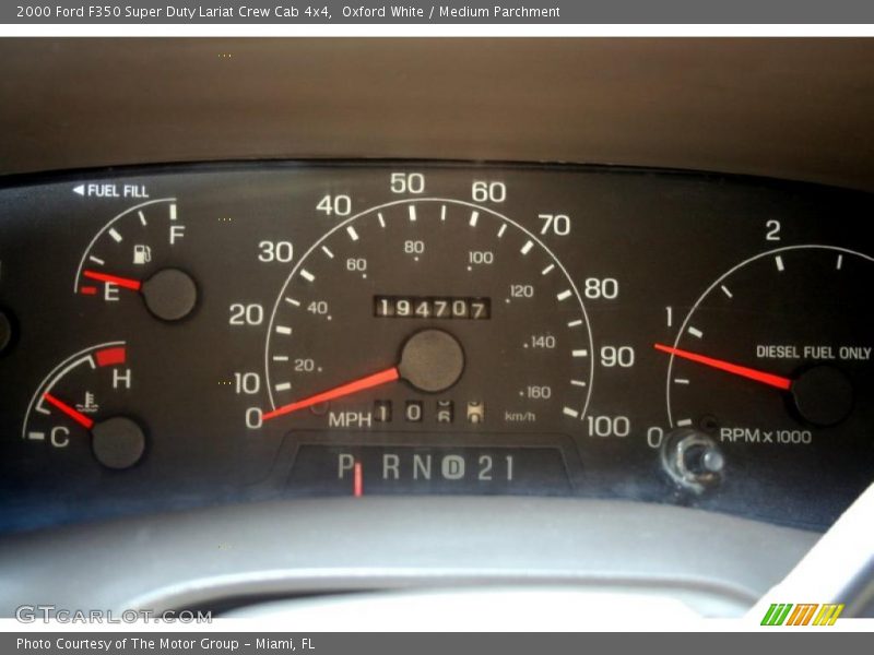 Oxford White / Medium Parchment 2000 Ford F350 Super Duty Lariat Crew Cab 4x4